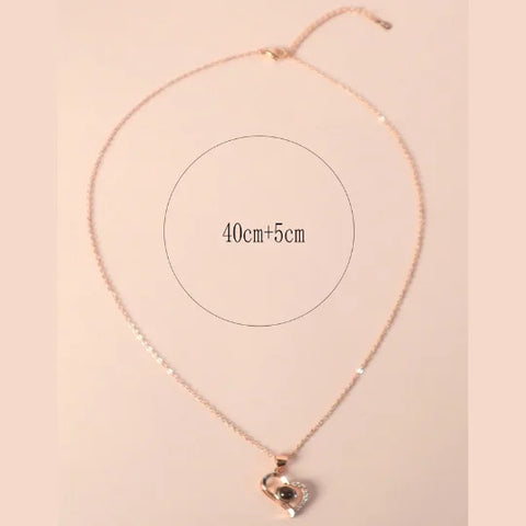 ROSA ETERNA CON COLLAR - TE AMO EN 100 IDIOMAS