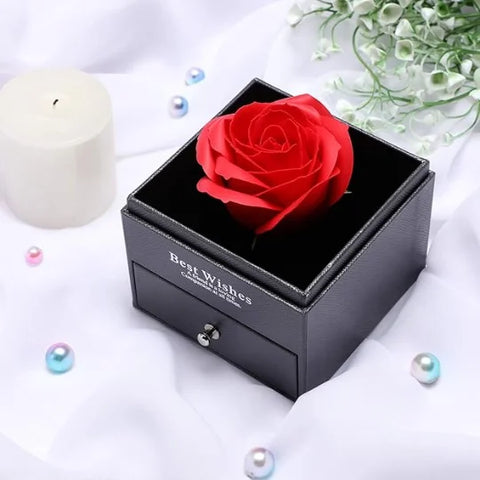 ROSA ETERNA CON COLLAR - TE AMO EN 100 IDIOMAS